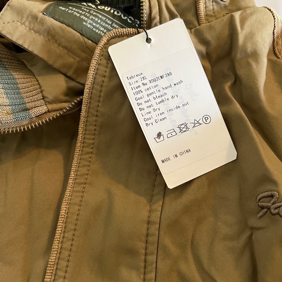 2XL NEW Tebreux Men's Winter Fall Long Sleeve Jacket  Brown Bomber Outdoor Tan - Picture 4 of 12